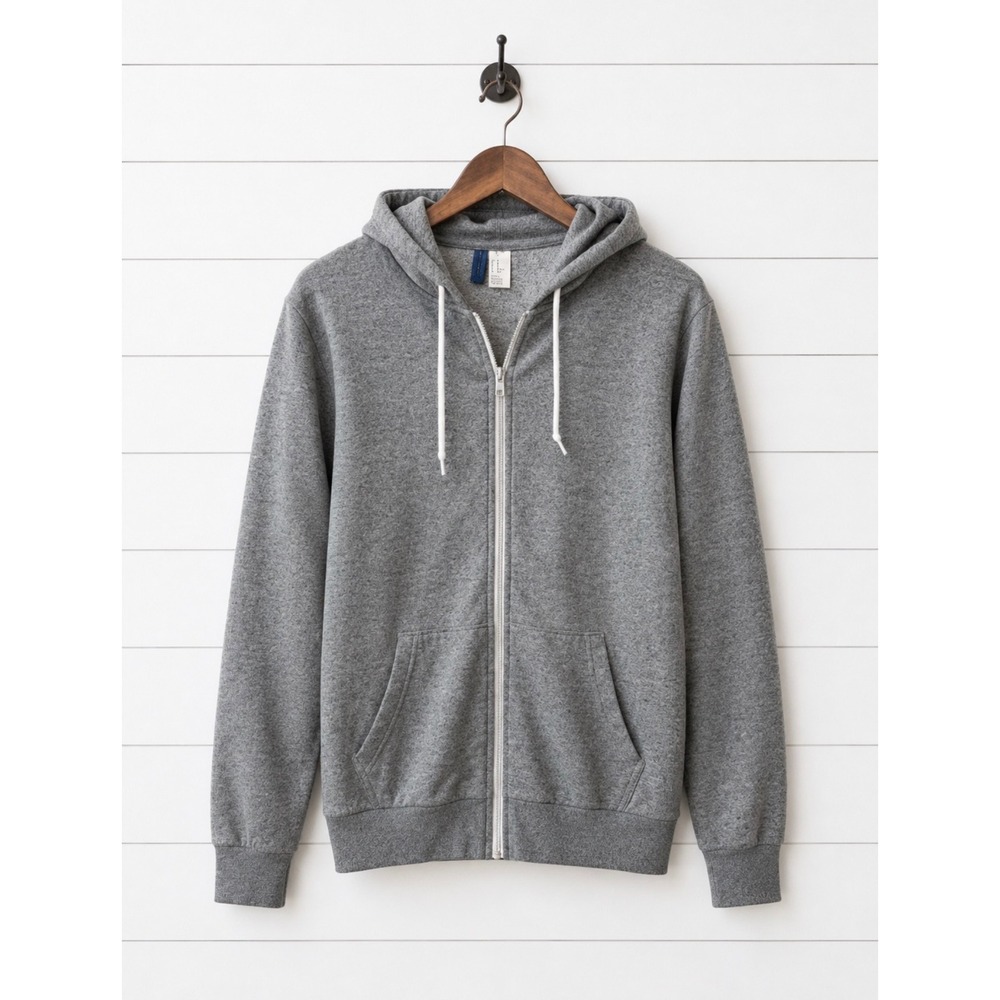 DIVIDED Gray Zip Up Hoodie XS Full Zip YKK Pocket Sweatshirt Jacket